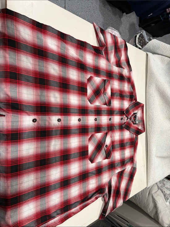 DIXXON Other - DIXXON Red, Black & White Plaid Casual Button-Down Shirt